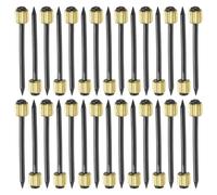 sourcing map 50Pcs Picture Hanging Nails, 1.4 x 25mm Iron Decorative Hangers Reusable Hardware Tool for Hanging Pictures Mirrors Baskets, Gold & Black