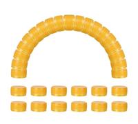 sourcing map 50pcs Plastic Bottle Caps, 30mm Bottle Screw Lid Top Water Bottles Top Cap for DIY Development Imagination Intelligence Craft Scrapbook Creative Gifts, Golden Yellow
