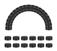 sourcing map 50pcs Plastic Bottle Caps, 30mm Bottle Screw Lid Top Water Bottles Top Cap for DIY Development Imagination Intelligence Craft Scrapbook Creative Gifts, Black