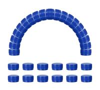 sourcing map 50pcs Plastic Bottle Caps, 30mm Bottle Screw Lid Top Water Bottles Top Cap for DIY Development Imagination Intelligence Craft Scrapbook Creative Gifts, Bright Blue