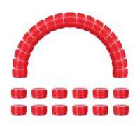 sourcing map 50pcs Plastic Bottle Caps, 30mm Bottle Screw Lid Top Water Bottles Top Cap for DIY Development Imagination Intelligence Craft Scrapbook Creative Gifts, Red