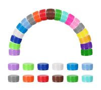 sourcing map 50pcs Plastic Bottle Caps, 30mm Bottle Screw Lid Top Water Bottles Top Cap for DIY Development Imagination Intelligence Craft Scrapbook Creative Gifts, Mixed Color