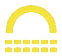 sourcing map 50pcs Plastic Bottle Caps, 30mm Bottle Screw Lid Top Water Bottles Top Cap for DIY Development Imagination Intelligence Craft Scrapbook Creative Gifts, Light Yellow