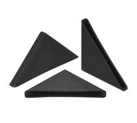 sourcing map 50Pcs Plastic Corner Protectors 3x50mm Right Angle Shape Glass Corner Guards Cushion for Corner Protection of Glass, Mirror, Tile, Black