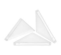 sourcing map 50Pcs Plastic Corner Protectors 4x50mm Right Angle Shape Glass Corner Guards Cushion for Corner Protection of Glass, Mirror, Tile, White