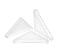 sourcing map 50Pcs Plastic Corner Protectors 5x50mm Right Angle Shape Glass Corner Guards Cushion for Corner Protection of Glass, Mirror, Tile, White
