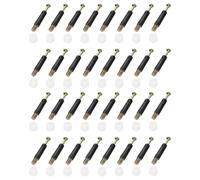 sourcing map 50Pcs Plastic Hinge Dowel Inserts, M6 x 10.5mm Furniture Pre-Inserted Nuts with Dowels Screws for Kitchen Cabinet Door Hinges, White
