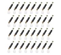 sourcing map 50Pcs Plastic Hinge Dowel Inserts, M6 x 10.5mm Furniture Pre-Inserted Nuts with Threaded Opening with Dowels Screws for Kitchen Cabinet Door Hinges, White