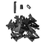 sourcing map 50Pcs Plastic Keychain Clips, Clear Acrylic Snap Connectors Tabs Card Holder Rings for Keys Rings Office Credit Card Crafts Jewelry Making Bulk, Black
