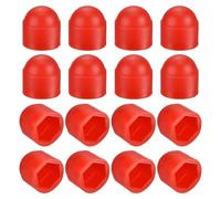Sourcing Map 50pcs Red Plastic M6 Hex Nut Cover, Protection Cap for Hexagon Screws, Bolts - Machinery, Furniture, Vehicles, Construction Projects, Indoor, Outdoor