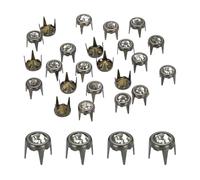 sourcing map 50pcs Rhinestone Stud Refills 0.24"(6mm) Pointed Bottom Rhinestone Claw Beads Nailhead, Rivets Metal Spikes Rivet Decorative for DIY Making Clothing Shoes Belt, Gray White