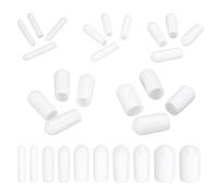 sourcing map 50pcs Round End Protective Caps Rubber Cover 1/16" 1/8" 3/16" 1/4" 5/16" White Screw Protector for Screw Bolt, Plumbing Pipe