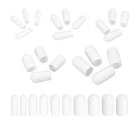 sourcing map 50pcs Round End Protective Caps Rubber Cover 1/8" 3/16" 1/4" 9/32" 3/8" White Screw Protector for Screw Bolt, Plumbing Pipe