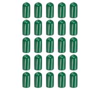 sourcing map 50pcs Round Rubber End Caps 11.5mm ID Bolt Covers Caps Vinyl Rubber Flexible Screw Thread Protectors for Metal Tube Rod Bolts, Dark Green
