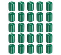sourcing map 50pcs Round Rubber End Caps 16mm ID Bolt Covers Caps Vinyl Rubber Flexible Screw Thread Protectors for Metal Tube Rod Bolts, Dark Green
