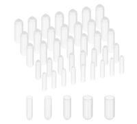 sourcing map 50pcs Round Rubber End Caps Protective Caps 1.5mm 2mm 3mm 4mm 5mm Clear Screw Thread Protectors