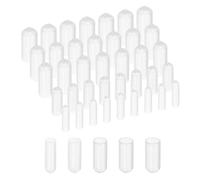 sourcing map 50pcs Round Rubber End Caps Protective Caps 2mm 3mm 4mm 5mm 6mm Clear Screw Thread Protectors