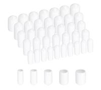 sourcing map 50Pcs Round Rubber End Caps Protective Caps 5mm 7mm 9mm 11mm 13mm White Screw Thread Protectors