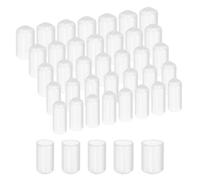 sourcing map 50pcs Round Rubber End Caps Protective Caps 9mm 10mm 11mm 12mm 13mm Clear Screw Thread Protectors