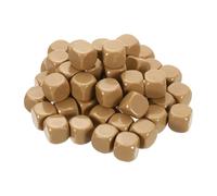 sourcing map 50Pcs Rounded Blank Six Sided Dice 16mm/0.6inch Acrylic Dice Cube with Smoothed Surface for Party Board Game DIY Craft Counting Teaching, Light Brown
