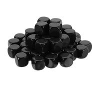 sourcing map 50Pcs Rounded Blank Six Sided Dice 16mm/0.6inch Acrylic Dice Cube with Smoothed Surface for Party Board Game DIY Craft Counting Teaching, Black