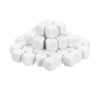 sourcing map 50Pcs Rounded Blank Six Sided Dice 16mm/0.6inch Acrylic Dice Cube with Smoothed Surface for Party Board Game DIY Craft Counting Teaching, White