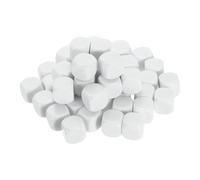 sourcing map 50Pcs Rounded Blank Six Sided Dice 20mm/0.8inch Acrylic Dice Cube with Smoothed Surface for Party Board Game Craft Making, White