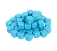 sourcing map 50Pcs Rounded Blank Six Sided Dice 20mm/0.8inch Acrylic Dice Cube with Smoothed Surface for Party Board Game Craft Making, Sky Blue
