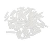 sourcing map 50pcs Rubber End Caps 1.5mm ID Vinyl Round Tube Bolt Cap Cover Screw Thread Protectors White