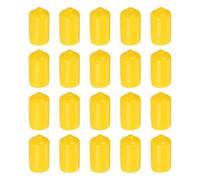 sourcing map 50Pcs Rubber End Caps, 11mm/0.43" ID Rubber End Caps, PVC Caps Rubber Screw for Bolts Screw Caps Thread Protectors Tube Screw Bolt, Yellow