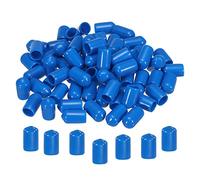 sourcing map 50pcs Rubber End Caps Cover 8mm Vinyl Screw Thread Protector Round PVC Vacuum Caps for Screw Bolt Pipe, Blue