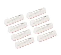 sourcing map 50Pcs Safety Bar Pins 22mm Adhesive Brooch Clasp Pin Backs for ID Badges Name Cards Tags DIY Craft, White