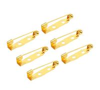 sourcing map 50Pcs Safety Bar Pins 25mm Brooch Clasp Pin Backs for ID Badges Name Cards Tags DIY Craft, Gold Tone