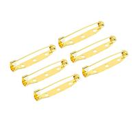 sourcing map 50Pcs Safety Bar Pins 35mm Brooch Clasp Pin Backs for ID Badges Name Cards Tags DIY Craft, Gold Tone