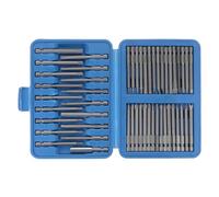 sourcing map 50pcs Screwdriver Bit Set 3" Length Extra Long Magnetic Driver Kit with Torx, Hex, Spline, Tamper-Proof, Square, Phillips, Slotted, U-Type, Security Hex, 12 Point, Y-Type