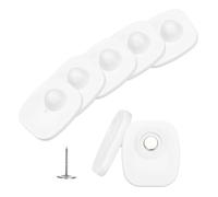sourcing map 50Pcs Security Hard Tags - Reusable RF 8.2MHz Retail Security Clothes Hard Tags with Pins, Fits Clothing/Shoes/Hats, White