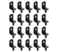 sourcing map 50Pcs Shelf Support Pegs, 6mm L-Shaped Shelf Support Pins, Metal Support Pegs Holder for Kitchen Cabinet Bookcase Furniture (Black)