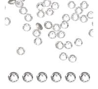 sourcing map 50pcs Shiny Zircon Rhinestones 2mm Round Mini Nail Art Diamonds Crystal Nail Gems 3D Flatback Crystal Rhinestones for Nail Art DIY Craft Manicure Decor Clothing