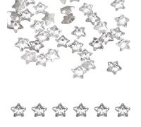 sourcing map 50pcs Shiny Zircon Rhinestones 3mm Star Mini Nail Art Diamonds Crystal Nail Gems 3D Flatback Crystal Rhinestones for Nail Art DIY Craft Manicure Decor Clothing