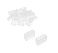 sourcing map 50pcs Silicone Plug Fit 5630 12mm Wide LED Tube Strip Light End Cap Cover White