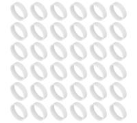 sourcing map 50Pcs Silicone Rubber Bands,20mm/0.8" Rubber Bands Rings Cable Ties Strong Elastic Bands Non-Slip for Cord Wrapping Bag Wraps, White