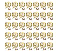 sourcing map 50pcs Spring Band Type Hose Clamps 15mm Fuel Line Hose Spring Clip Silicone Vacuum Hose Pipe Clamp Low Pressure Tube Clip Fastener, Colorful