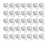 sourcing map 50pcs Spring Band Type Hose Clamps 8mm Fuel Line Hose Spring Clip Silicone Vacuum Hose Pipe Clamp Low Pressure Tube Clip Fastener, Silver