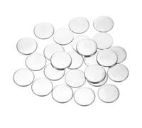 sourcing map 50Pcs Stainless Steel Disc, 23/32"(18mm) Dia 0.04"(1.1mm) Thick 304 Stainless Steel Flat Round Sheet Blank Round Circle Plate for Crafts Metal Stamping and Jewelry Making
