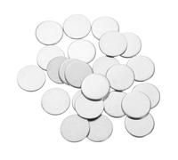 sourcing map 50Pcs Stainless Steel Disc, 3/4"(19mm) Dia 0.05"(1.3mm) Thick 304 Stainless Steel Flat Round Sheet Blank Round Circle Plate for Crafts Metal Stamping and Jewelry Making