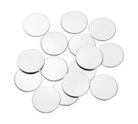 sourcing map 50Pcs Stainless Steel Disc, 31/32"(25mm) Dia 0.06"(1.5mm) Thick 304 Stainless Steel Flat Round Sheet Blank Round Circle Plate for Crafts Metal Stamping and Jewelry Making