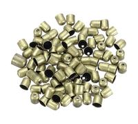 sourcing map 50Pcs Tassel Leather Cords Buckle End Tip Cap, Leather & Metal Cord Ends Suede Fiber Crimps Beads Caps for Jewelry Making DIY Pendant Bracelet Necklace, Bronze (8x9mm)