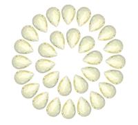 sourcing map 50Pcs Teardrop Rhinestones 7 x 10 mm Glass Pointed Back Rhinestone Beads Gems for Jewelry Making Costume Crystal Embellishments Crafts, Light Yellow