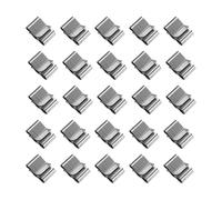 sourcing map 50pcs Trailer Frame Wire Clips 18.8mm Length Solar Panel Wire Clip Stainless Steel Trailer Wiring Clips Double Wire Cable Clamps for Boat Trailer Fishing Boat Cable Organization