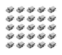 sourcing map 50pcs Trailer Frame Wire Clips 20.5mm Length Solar Panel Wire Clip Stainless Steel Trailer Wiring Clips Double Wire Cable Clamps for Boat Trailer Fishing Boat Cable Organization